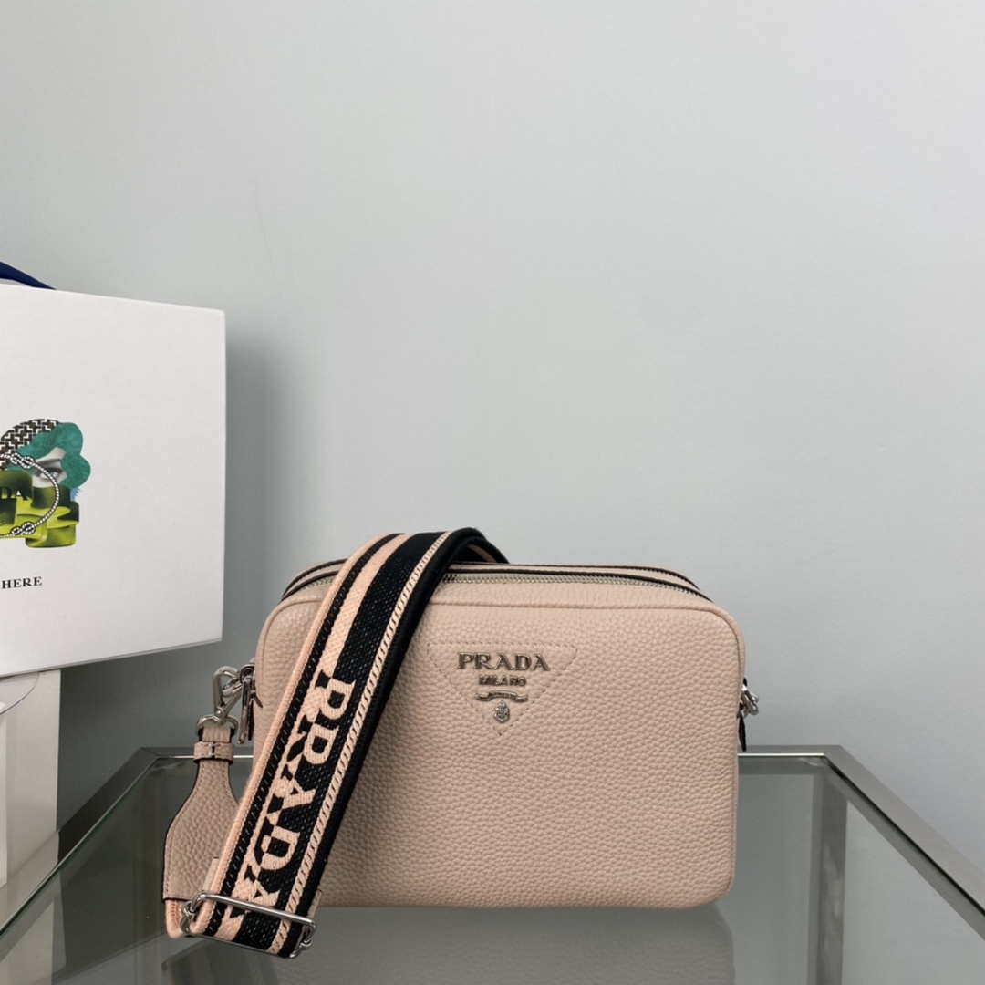 Prada Leather bag with shoulder strap 1BH082 Pink - Default Title - View 1