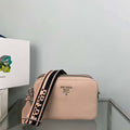 Prada Leather bag with shoulder strap 1BH082 Pink