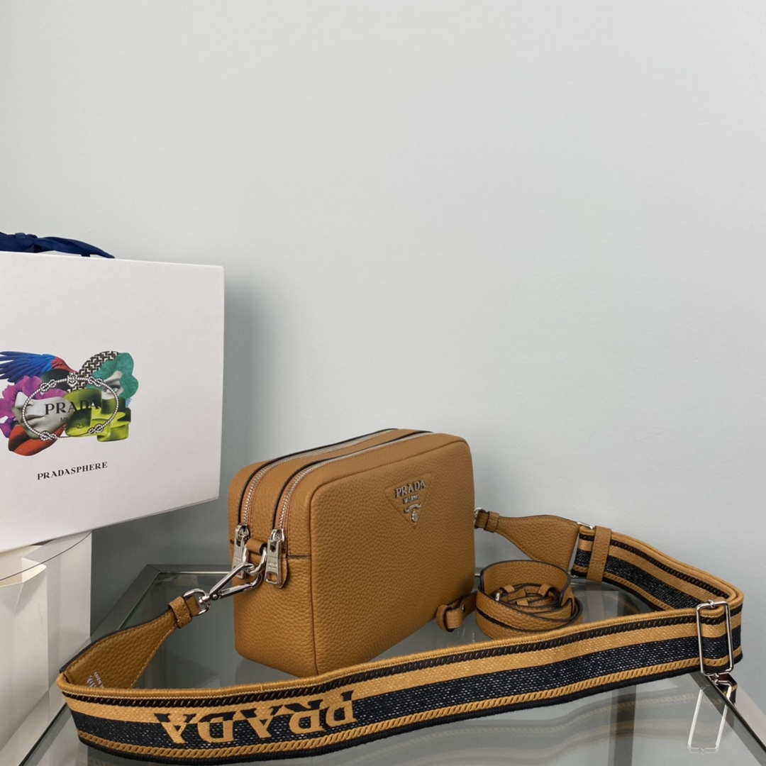 Prada Leather bag with shoulder strap 1BH082 Tan - Default Title - View 3