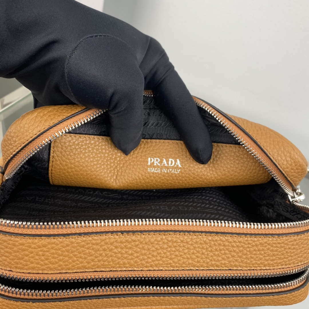 Prada Leather bag with shoulder strap 1BH082 Tan - Default Title - View 9
