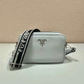 Prada Leather bag with shoulder strap 1BH082 White - Default Title - View 1