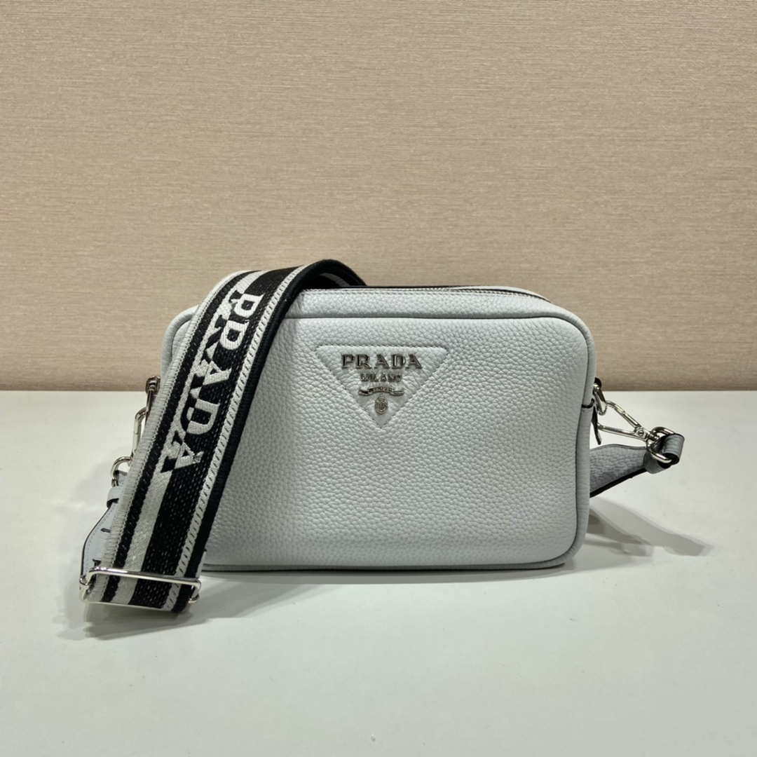 Prada Leather bag with shoulder strap 1BH082 White - Default Title - View 1
