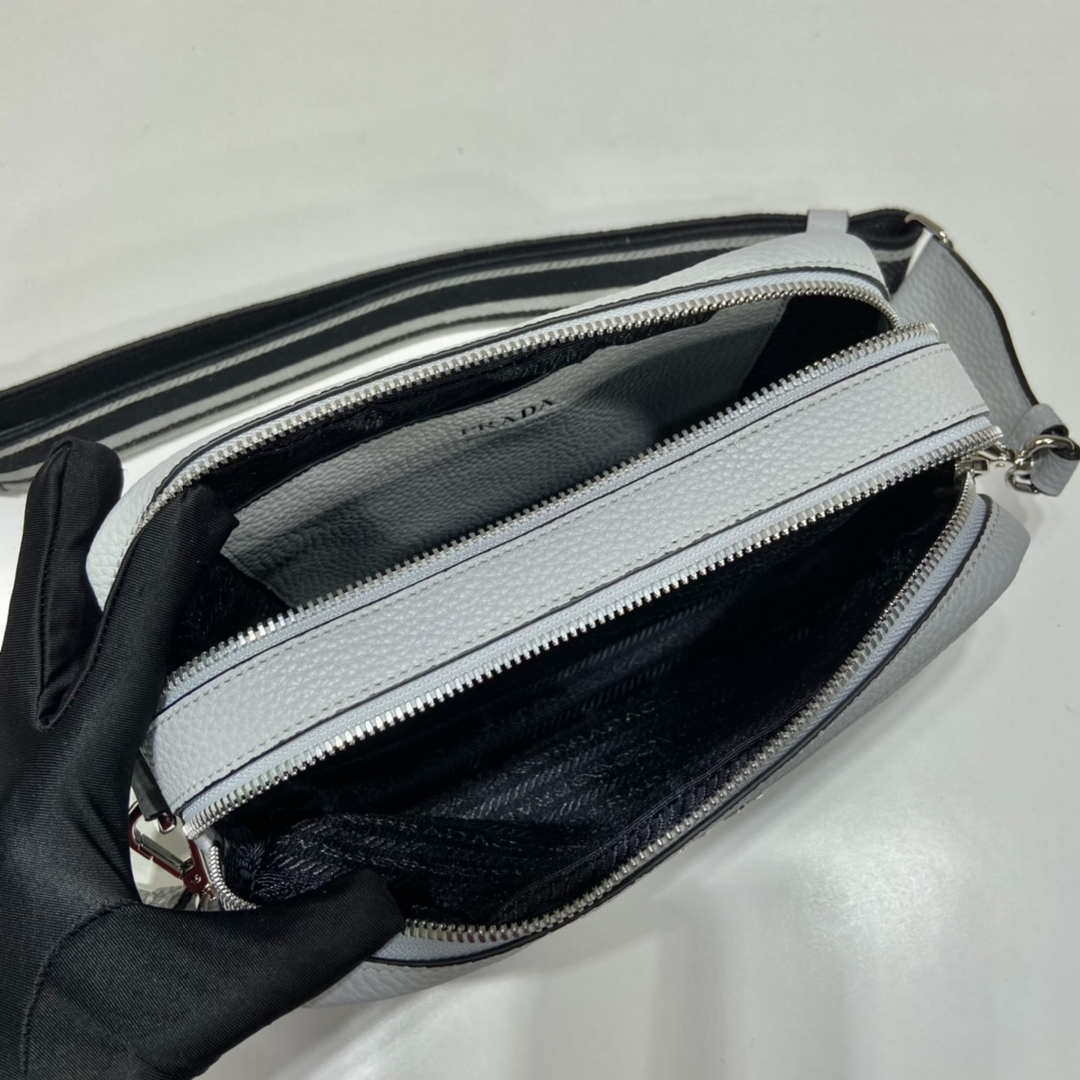 Prada Leather bag with shoulder strap 1BH082 White - Default Title - View 8