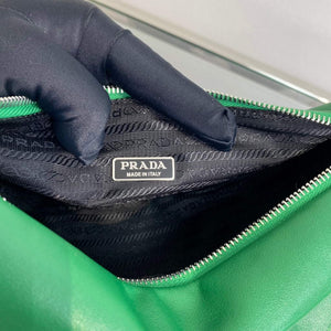 Prada Leather Prada Triangle shoulder bag 1BH190 Green - Default Title - View 8