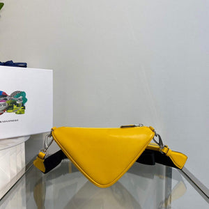 Prada Leather Prada Triangle shoulder bag 1BH190 Yellow - Default Title - View 2