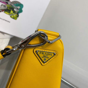 Prada Leather Prada Triangle shoulder bag 1BH190 Yellow - Default Title - View 6