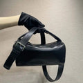 Prada leather shoulder bag 2VH188 Black