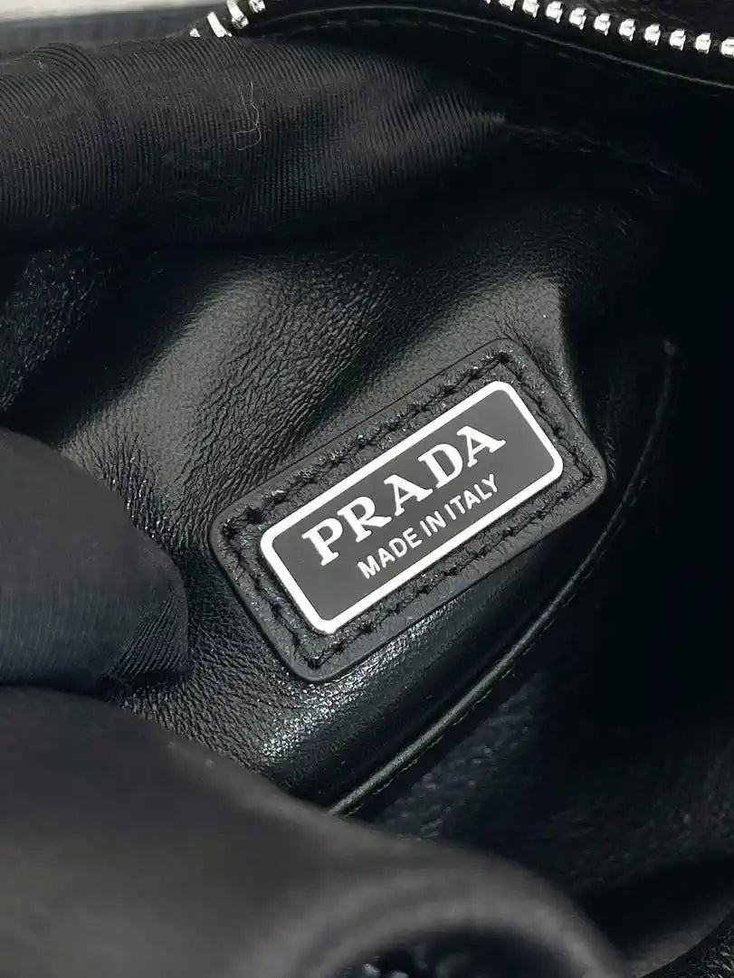 Prada leather shoulder bag 2VH188 Black