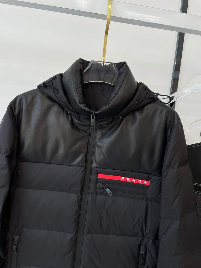 Prada Men's Down Jacket Prada Outerwear Coats Clothing P80033