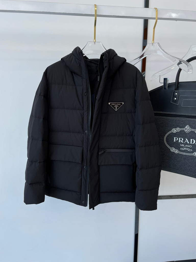 Prada Men's Down Jacket Prada Outerwear Coats Clothing P80035