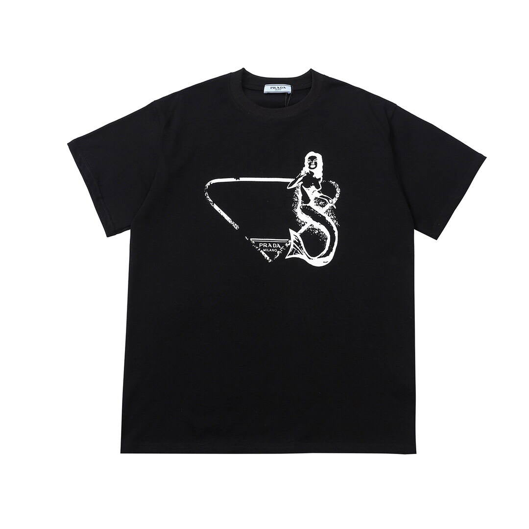 Prada Women Men T-shirts Designer Prada Short sleeve Clothing P80102