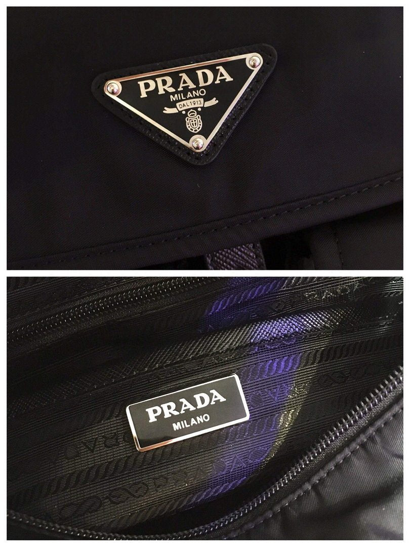 Prada Nylon Shoulder Bag 1BD225 Black
