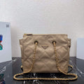 Prada Nylon Vintage Chain Stray Bag 1BD621 Apricot
