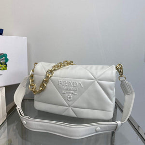 Prada Padded nappa leather shoulder bag 1BD306 Beige - Default Title - View 7