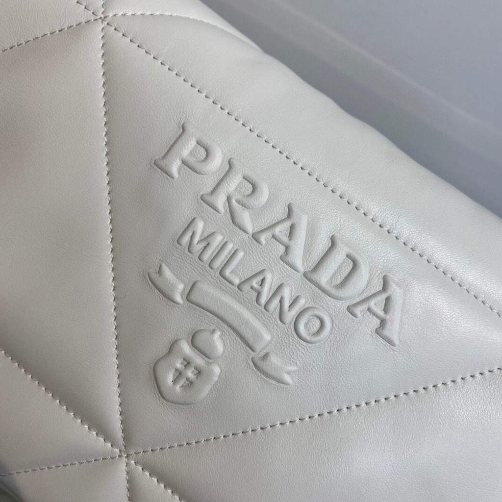 Prada Padded nappa leather shoulder bag 1BD306 Beige