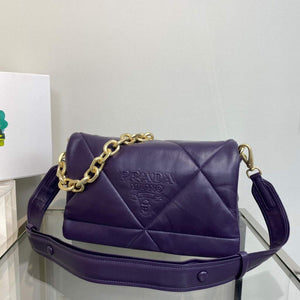 Prada Padded nappa leather shoulder bag 1BD306 Purple - Default Title - View 7
