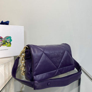 Prada Padded nappa leather shoulder bag 1BD306 Purple - Default Title - View 3