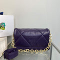 Prada Padded nappa leather shoulder bag 1BD306 Purple - Default Title - View 1