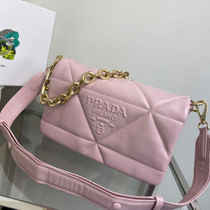 Prada Padded nappa leather shoulder bag 1BD306 Pink - Default Title - View 7