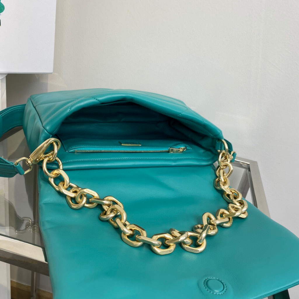 Prada Padded nappa leather shoulder bag 1BD306 Green