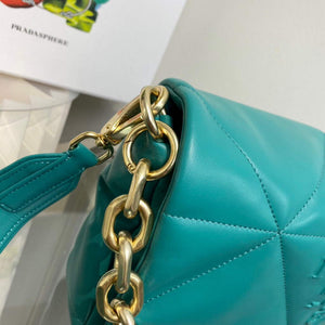 Prada Padded nappa leather shoulder bag 1BD306 Green - Default Title - View 6