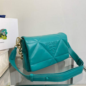 Prada Padded nappa leather shoulder bag 1BD306 Green - Default Title - View 3