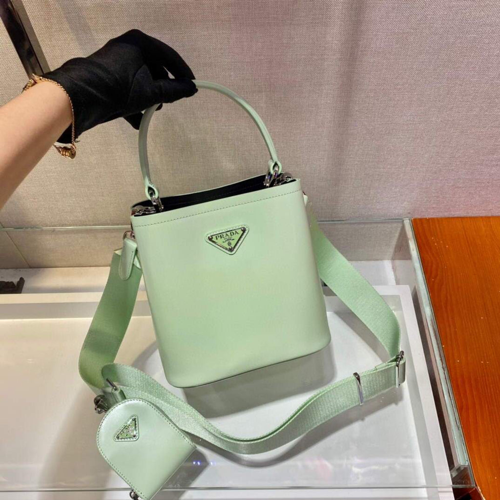 Prada Panier ostrich leather 1BA319 Bag Green