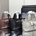 Prada Route medium leather tote bag 1BG660 White - Default Title - View 1