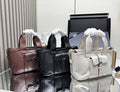 Prada Route medium leather tote bag 1BG660 White