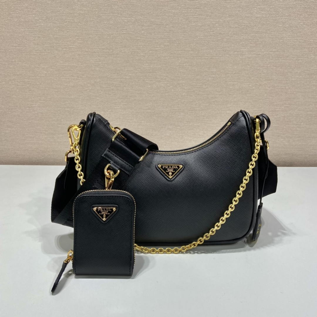 Prada Re-Edition 2005 Saffiano leather Bag 1BH204 in Black