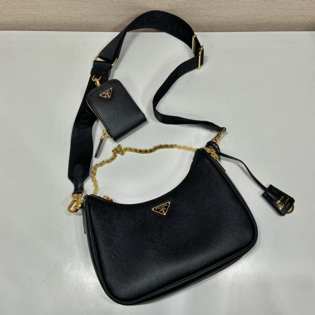 Prada Re-Edition 2005 Saffiano leather Bag 1BH204 in Black