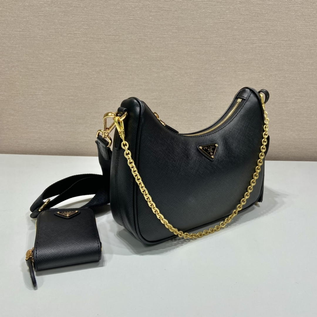 Prada Re-Edition 2005 Saffiano leather Bag 1BH204 in Black