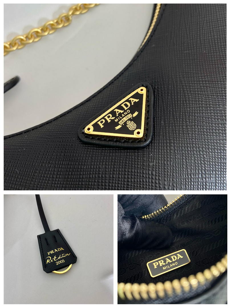 Prada Re-Edition 2005 Saffiano leather Bag 1BH204 in Black