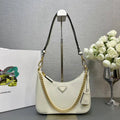 Prada Re-Edition leather mini-bag 1BC204 Beige