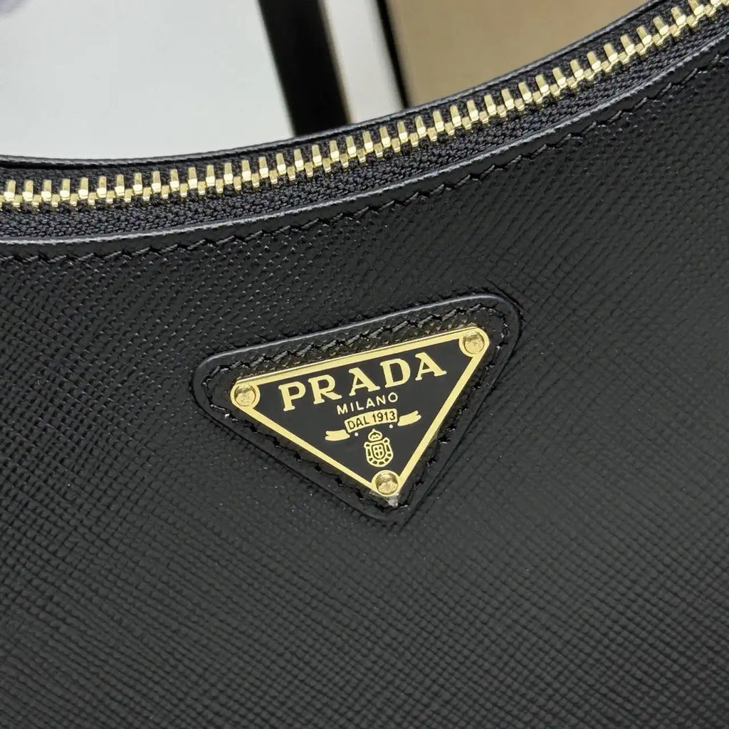 Prada Re-Edition Saffiano leather mini-bag 1BC204 Black