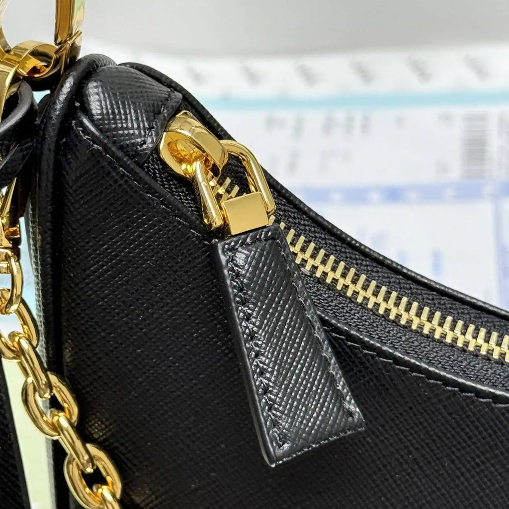 Prada Re-Edition Saffiano leather mini-bag 1BC204 Black