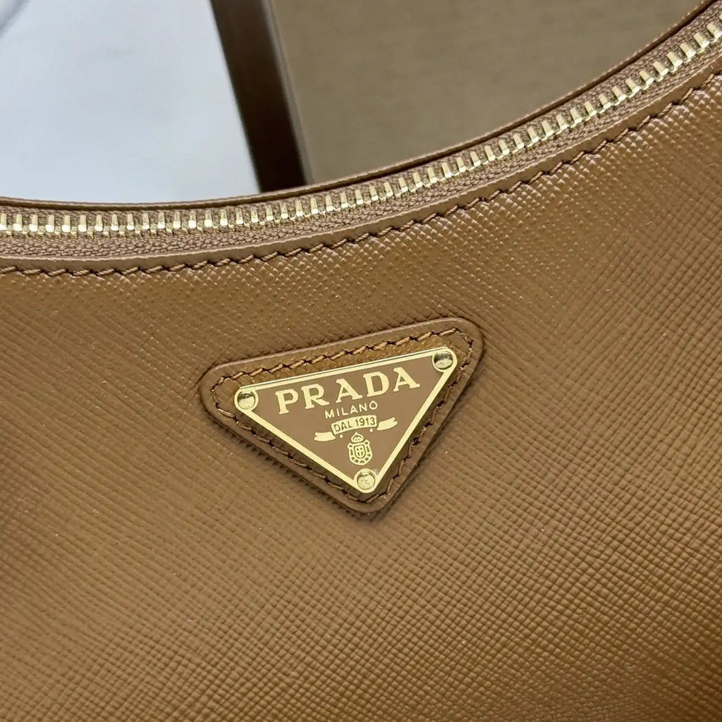 Prada Re-Edition Saffiano leather mini-bag 1BC204 Brown