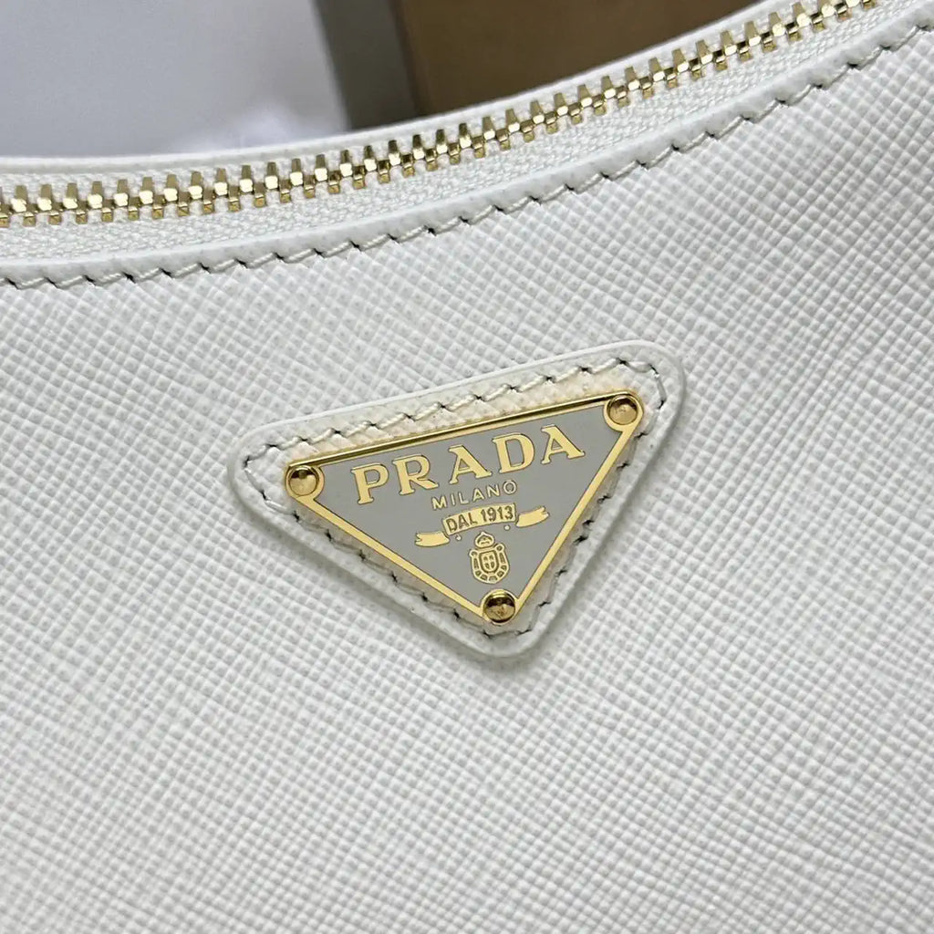 Prada Re-Edition Saffiano leather mini-bag 1BC204 White