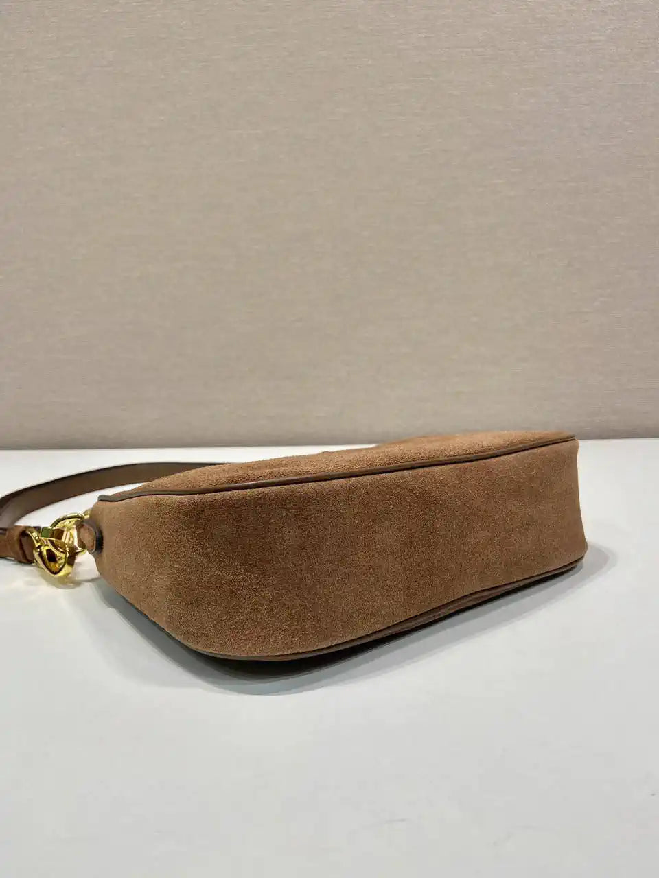 Prada Re-Edition Suede leather mini-bag 1BC204 Brown