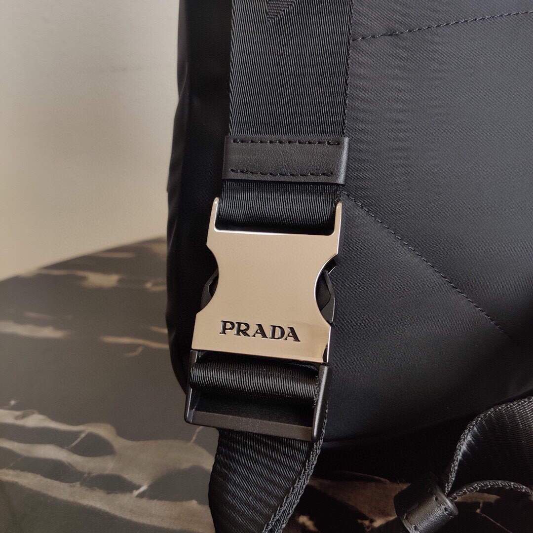 Prada Re-Nylon and leather Backpack 2VZ092 Black