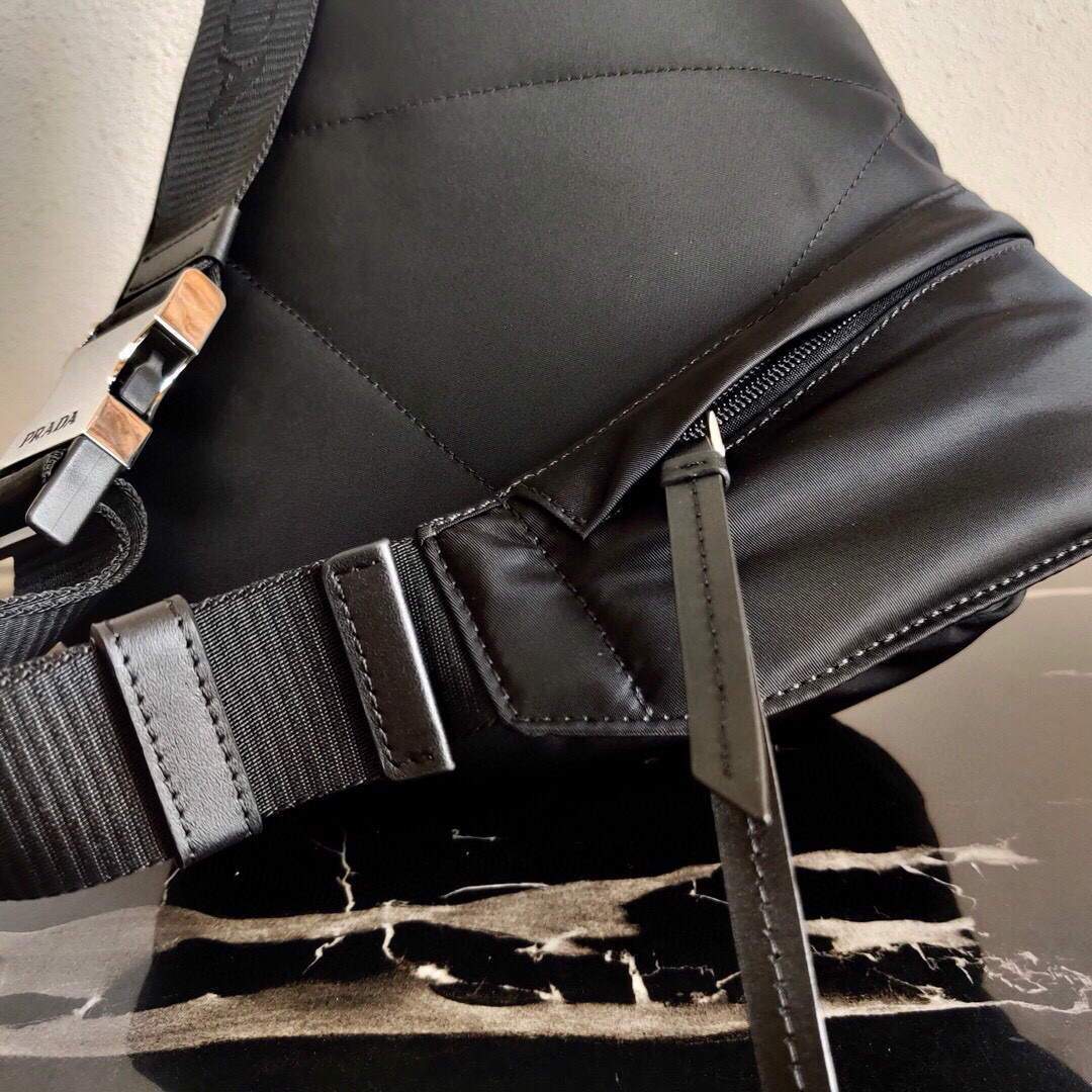 Prada Re-Nylon and leather Backpack 2VZ092 Black
