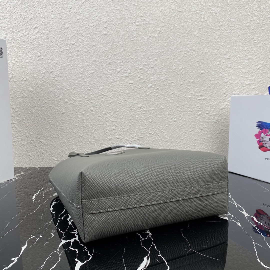 Prada Saffiano Leather 1BG342 Tote Gray - Default Title - View 5