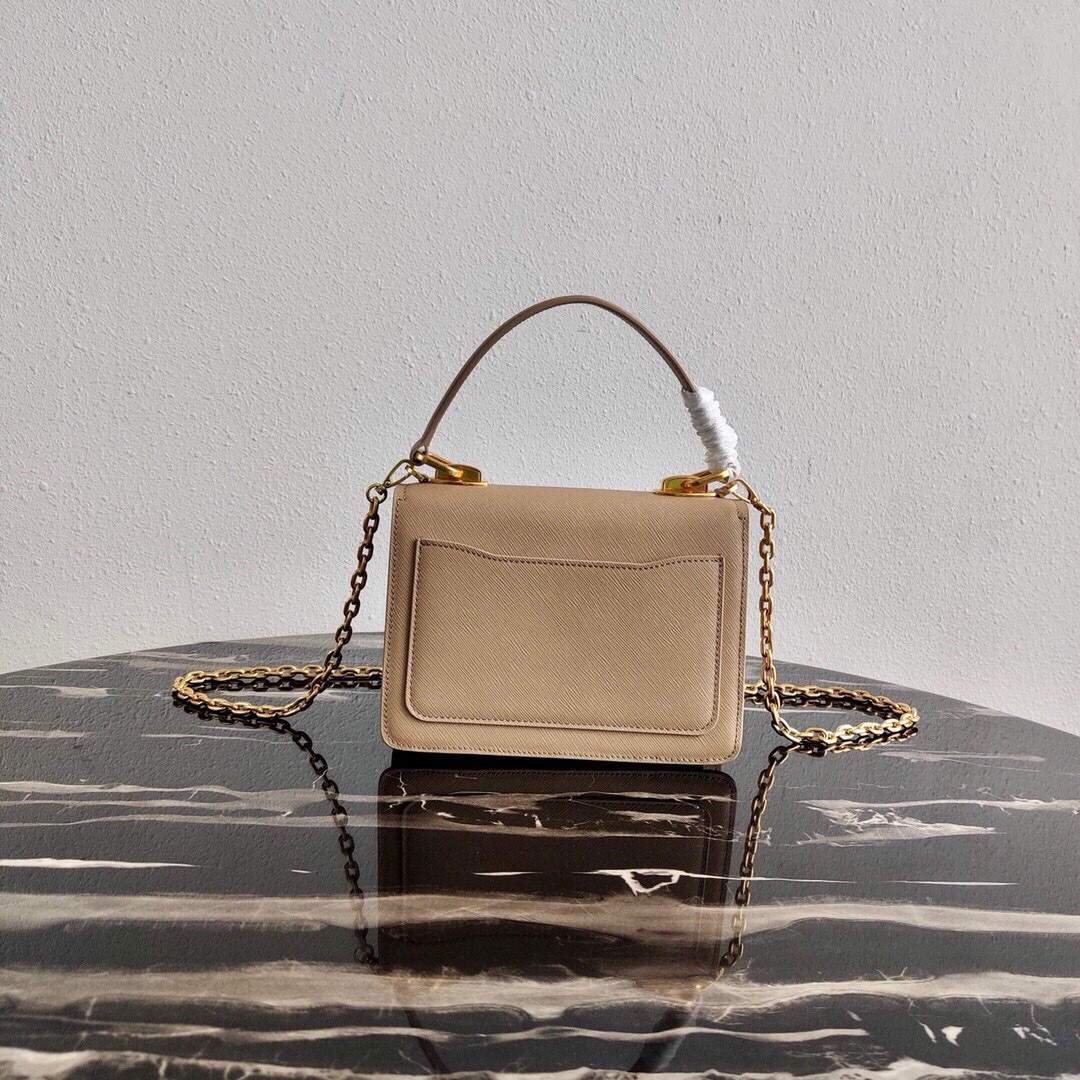 Prada Saffiano Leather Symbole Bag 1BN021 Apricot