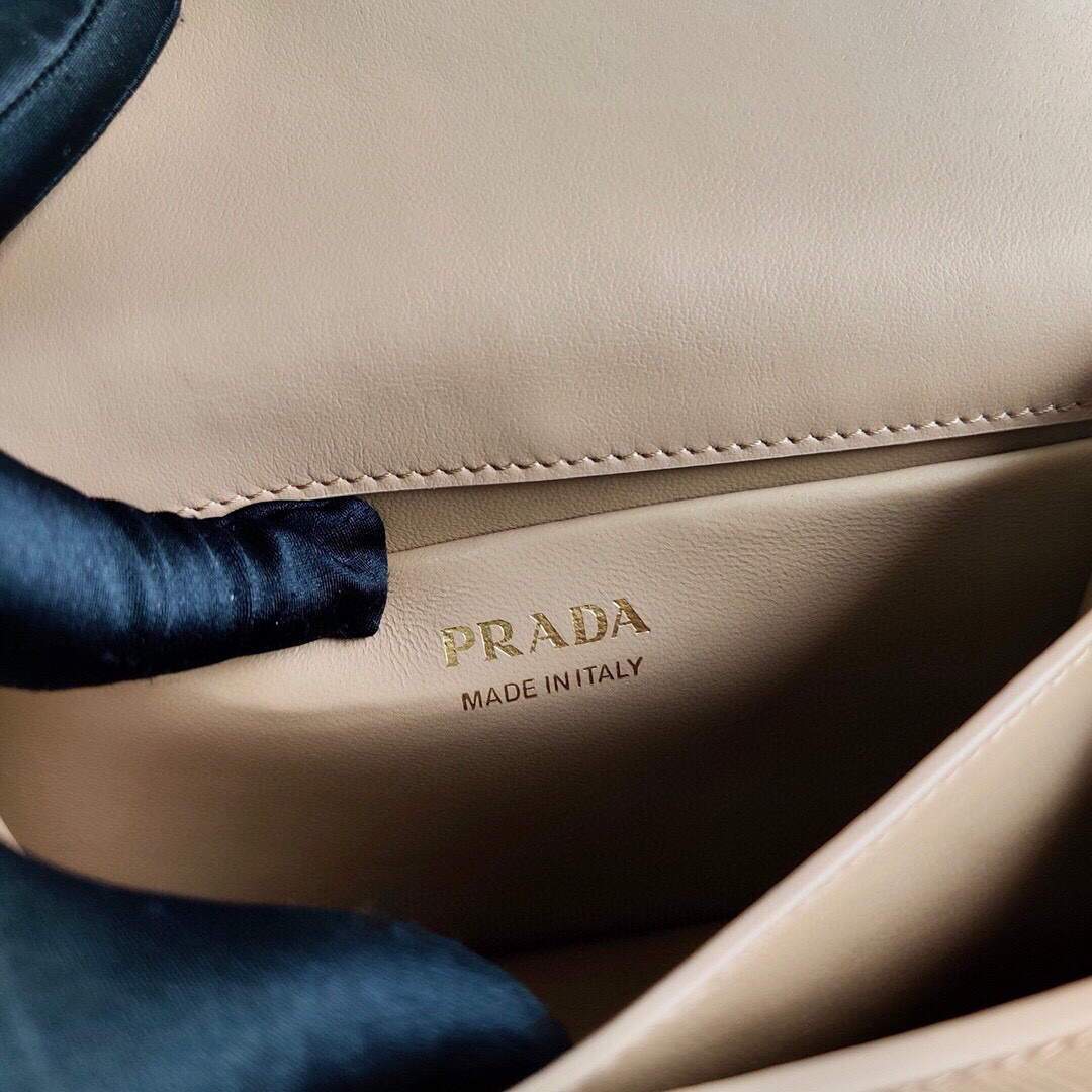 Prada Saffiano Leather Symbole Bag 1BN021 Apricot