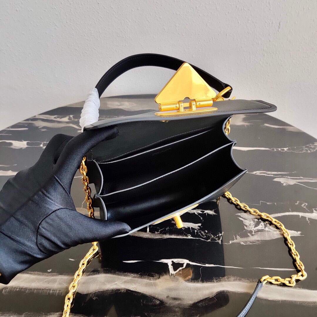 Prada Saffiano Leather Symbole Bag 1BN021 Black