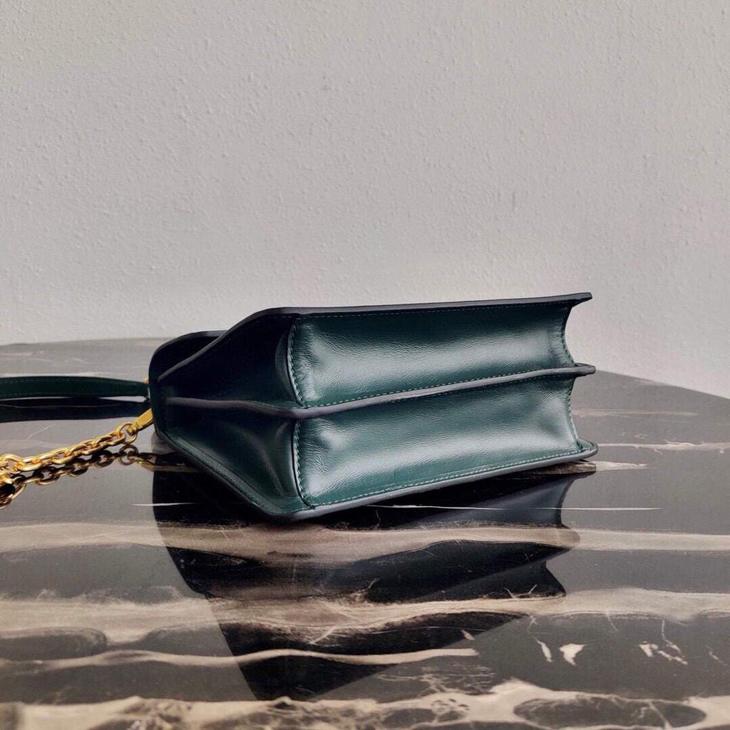 Prada Saffiano Leather Symbole Bag 1BN021 Dark Green