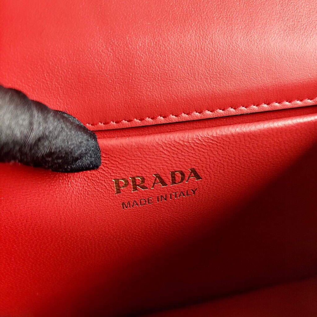 Prada Saffiano Leather Symbole Bag 1BN021 Red