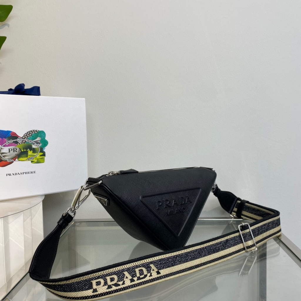 Prada Saffiano Prada Triangle bag 2VH155 Black