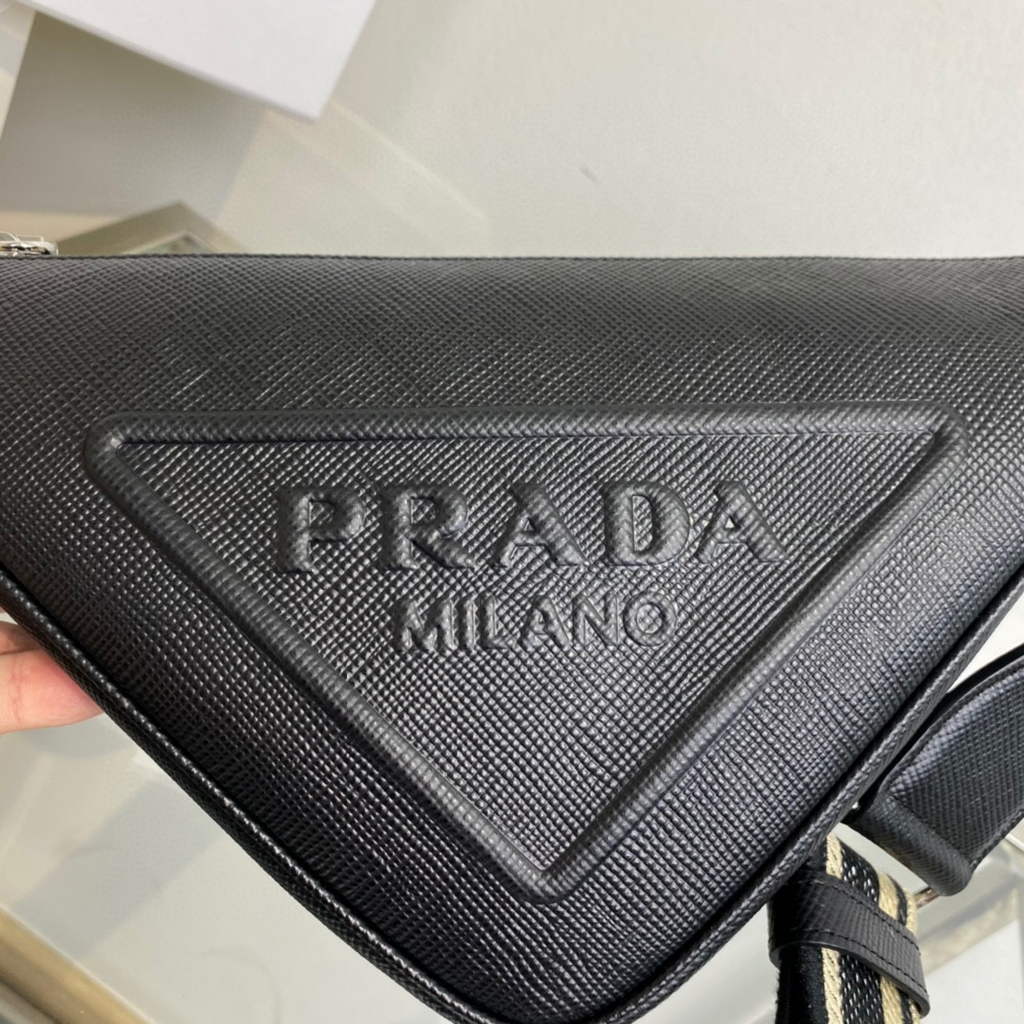 Prada Saffiano Prada Triangle bag 2VH155 Black