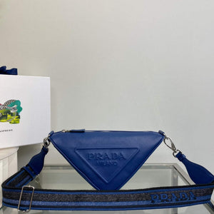 Prada Saffiano Prada Triangle bag 2VH155 Blue - Default Title - View 1